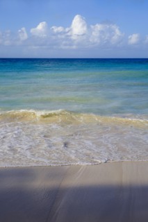 Ocean waves on beach