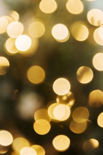 Defocused lights on Christmas tree