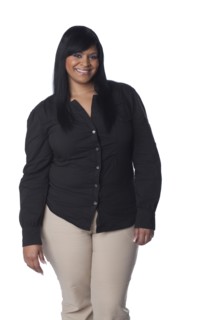 Smiling Hispanic woman