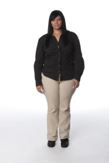 Serious Hispanic woman