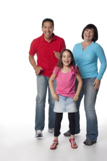 Laughing family