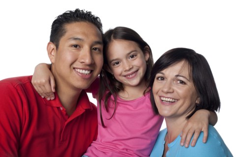 Smiling family
