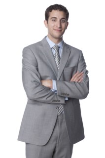 Caucasian businessman with arms crossed