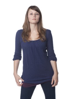 Serious Caucasian woman