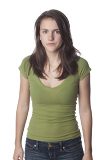 Frustrated Caucasian woman