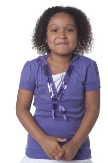 Smiling mixed race girl