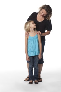 Caucasian mother looking at daughter