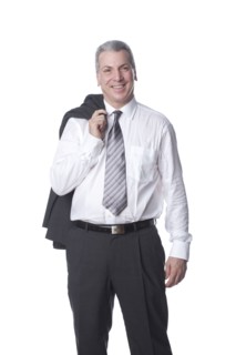 Smiling Caucasian businessman