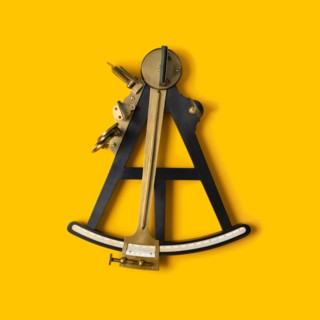 Studio shot of navigational octant