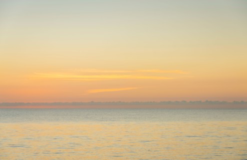 Calm sea at sunrise