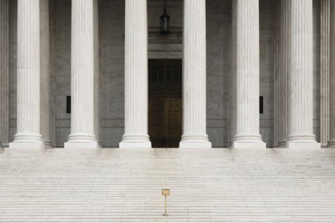 Columns at entrance to US Supreme Court