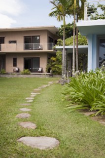 Stone path in hotel