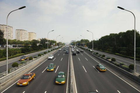 Car traffic on highway