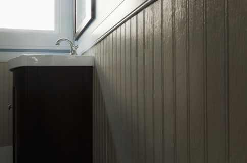 Bathroom sink and wall panels