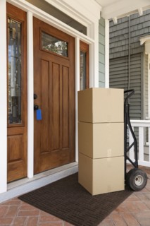 Packages left by door