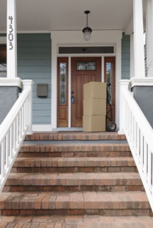 Packages left by door