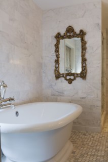 Interior of luxury bathroom