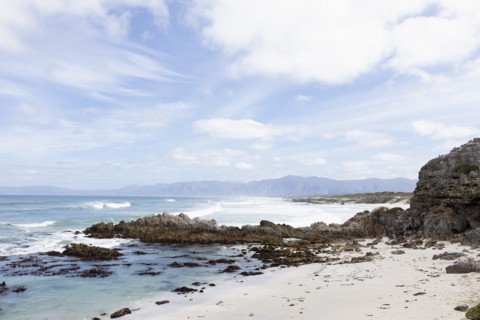 Ocean beach in Walker Bay Nature Reserve