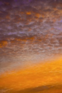Orange sunrise sky