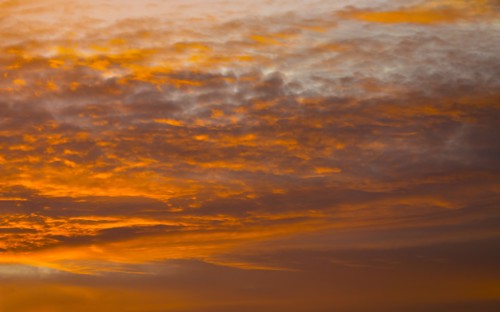 Orange sunrise sky