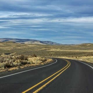 Empty highway in desert