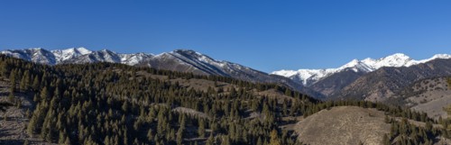 Panoramic view of snowcapped mountains