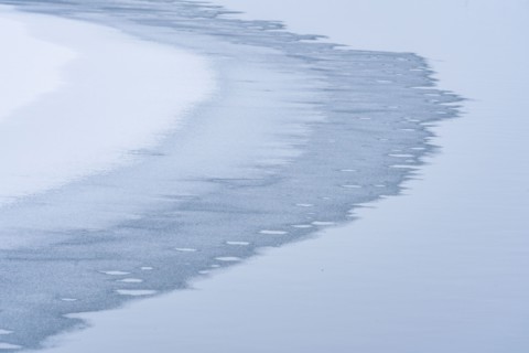 View of frozen river