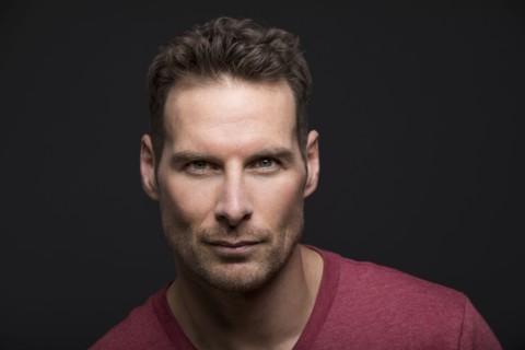 Studio portrait of serious man