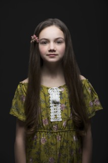 Studio portrait of girl