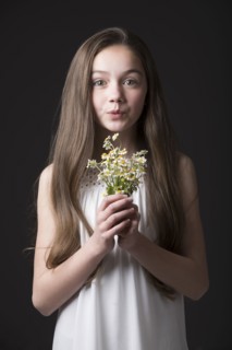 Studio portrait of girl