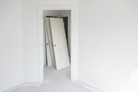 House interior during renovation