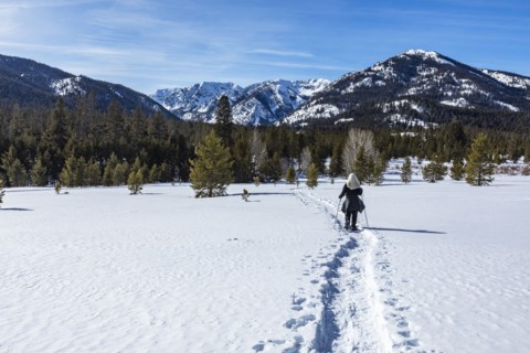 Senior female hiker