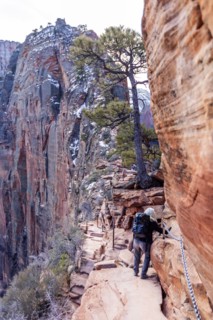 Senior female hiker