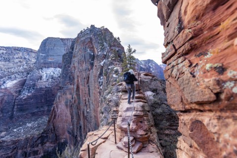 Senior female hiker