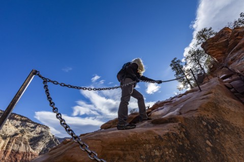 Senior female hiker