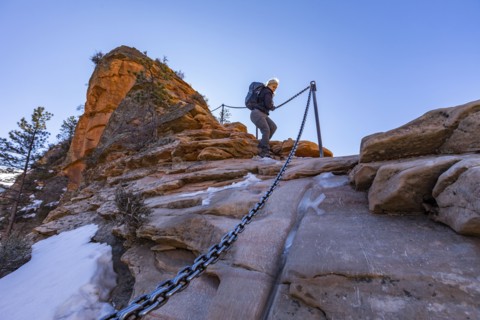 Senior female hiker