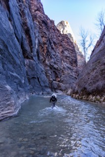 Senior female hiker