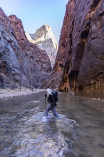 Senior female hiker