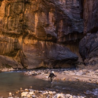 Senior female hiker