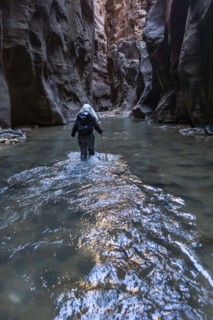 Senior female hiker