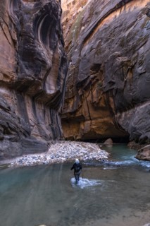 Senior female hiker