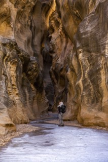 Senior female hiker