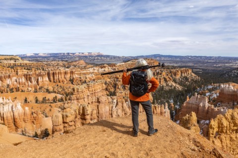 Senior female hiker