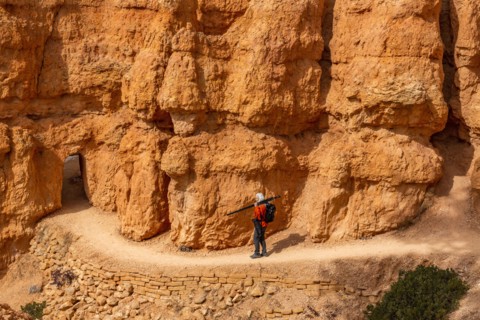 Senior female hiker