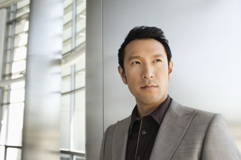 Portrait of businessman in modern office