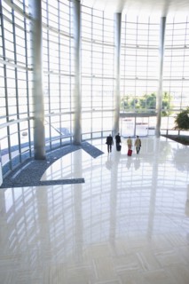 Business people in lobby
