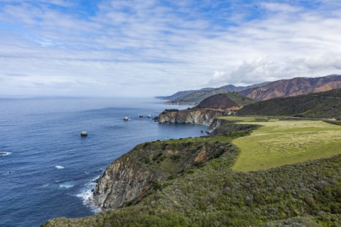 Green Big Sur coastline