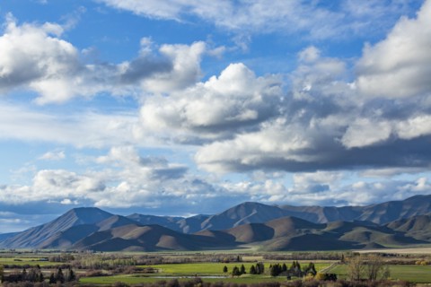 USA, Idaho, Sun Valley, Scenic view of clouds above mountains
