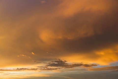 Golden clouds at sunrise