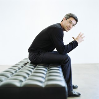 Portrait of contemplating man